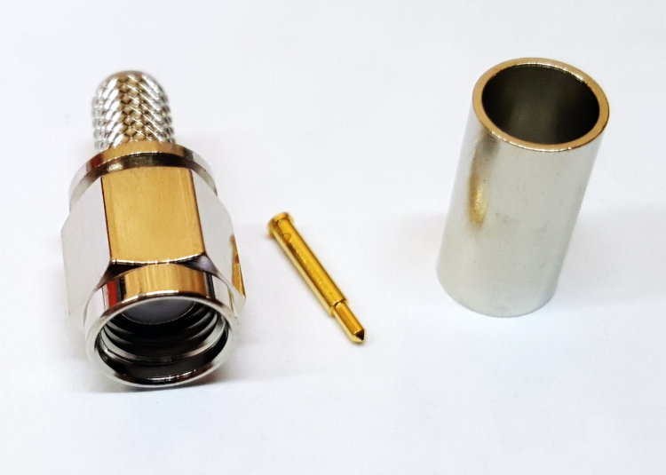 ВЧ-разъём sma(male) обжимной под кабель RG-58