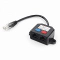 Комп. двойник (штекер - 2 гнезда) 8p8c(RJ45)шнур,NCA-SP-01A UTP 1гн. RJ45 - 2 порта RJ45 BASE-T,черн